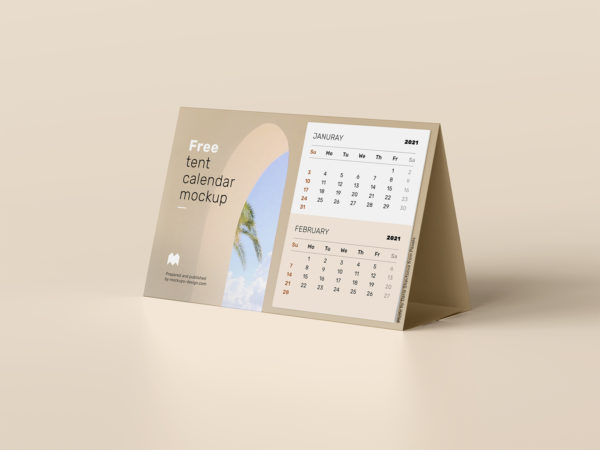 Tent Calendar Free Mockup