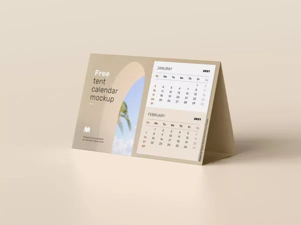 Free Tent Calendar Free Mockup