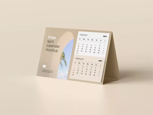 Tent Calendar Mockup