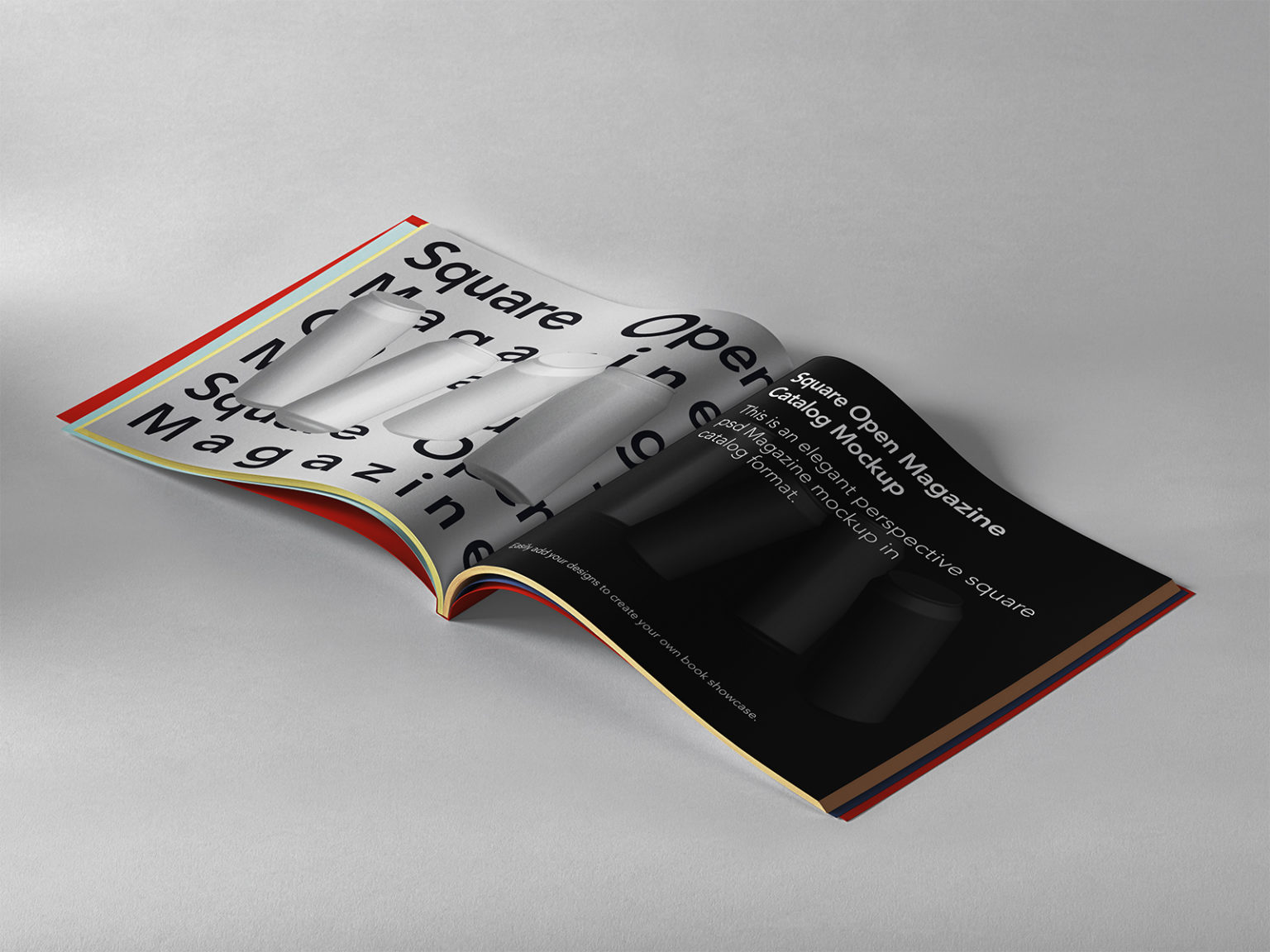 Open Square Magazine Mockup | Free Mockup