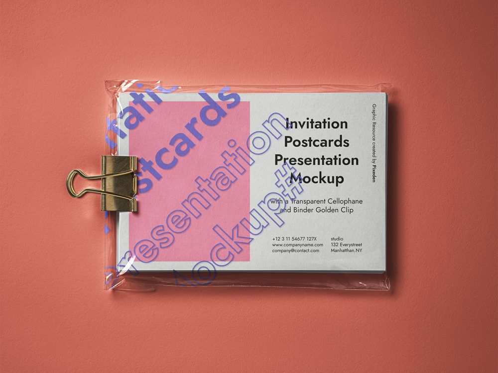 PSD Postcard Mockup Presentation