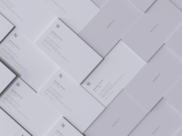 Stacked Business Cards Mockup