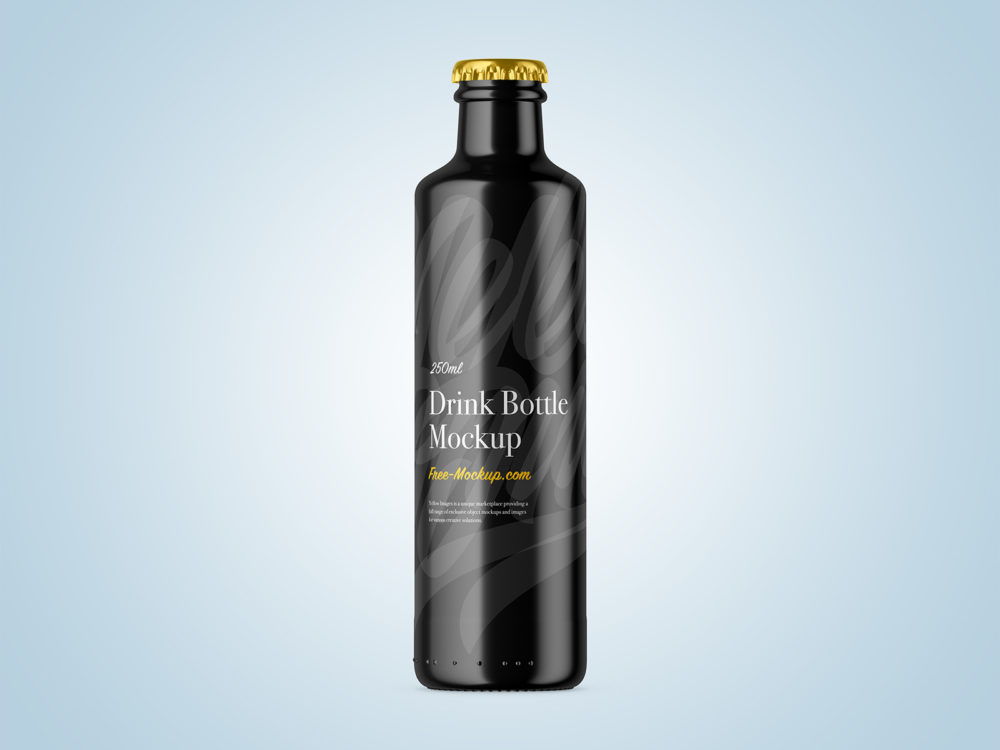 250ml glossy bottle free mockup | free mockup