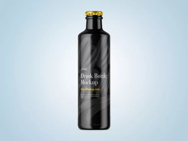 250ml Glossy Bottle Mockup