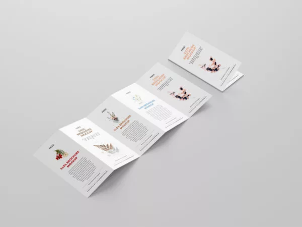5 Fold Accordion Brochure Mockup