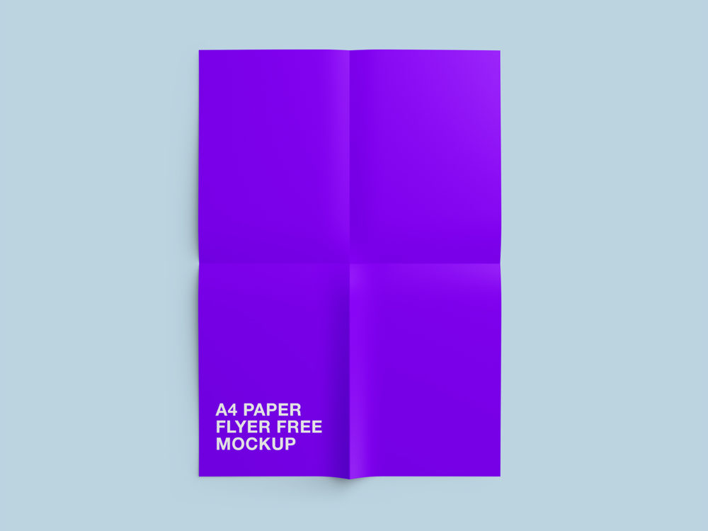 A4 Paper Flyer Free Mockup