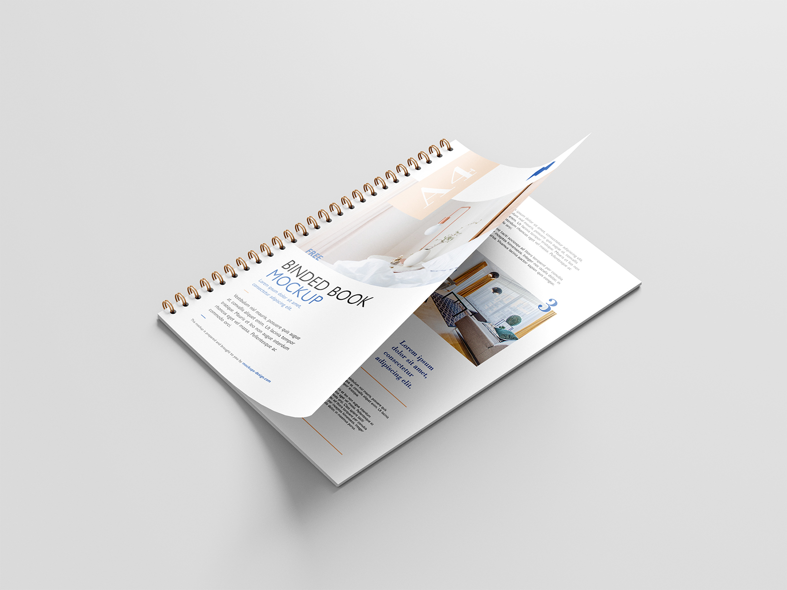 Download Free Binded Book Mockup Free Mockup PSD Mockup Templates