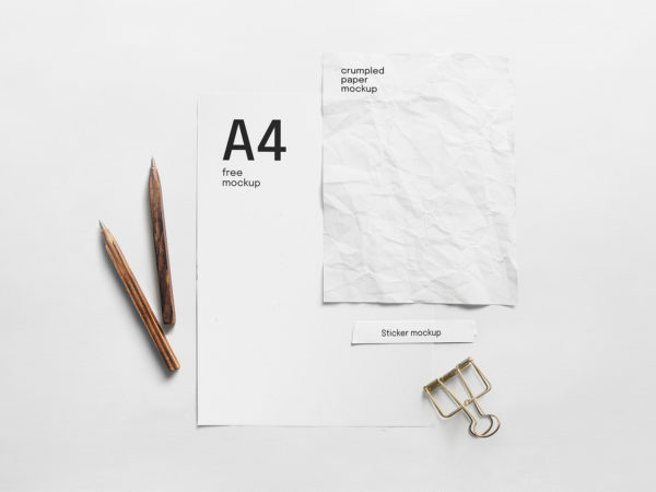 Free Paper Composition Mockup