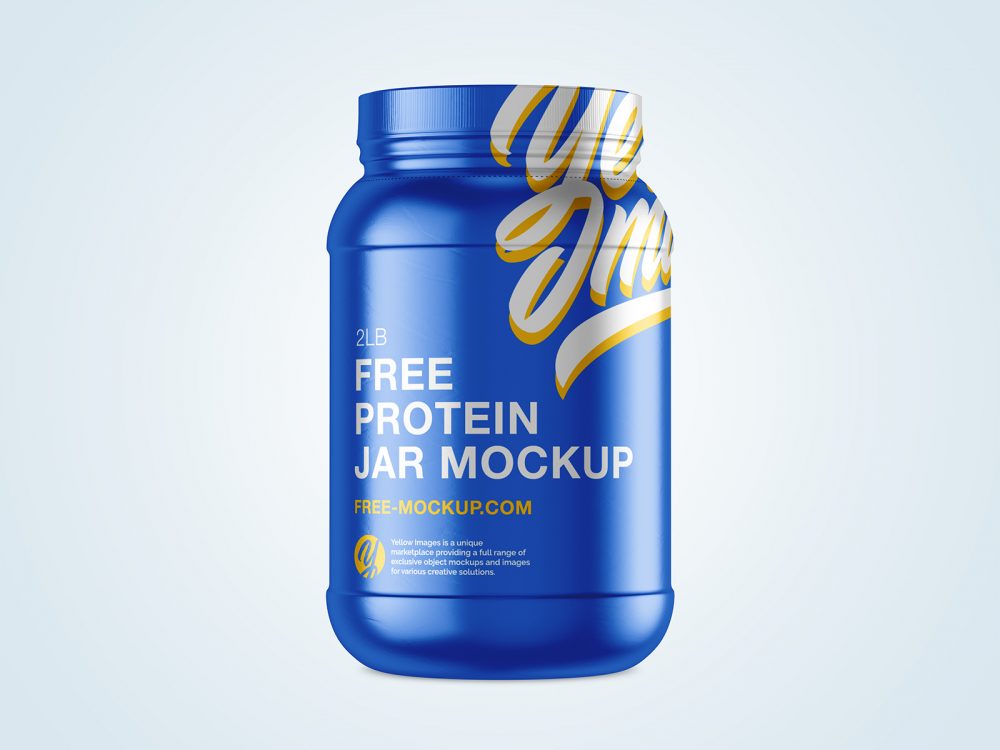 Free Protein Jar Mockup 2lb