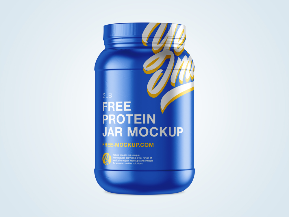 Free protein jar mockup 2lb | free mockup