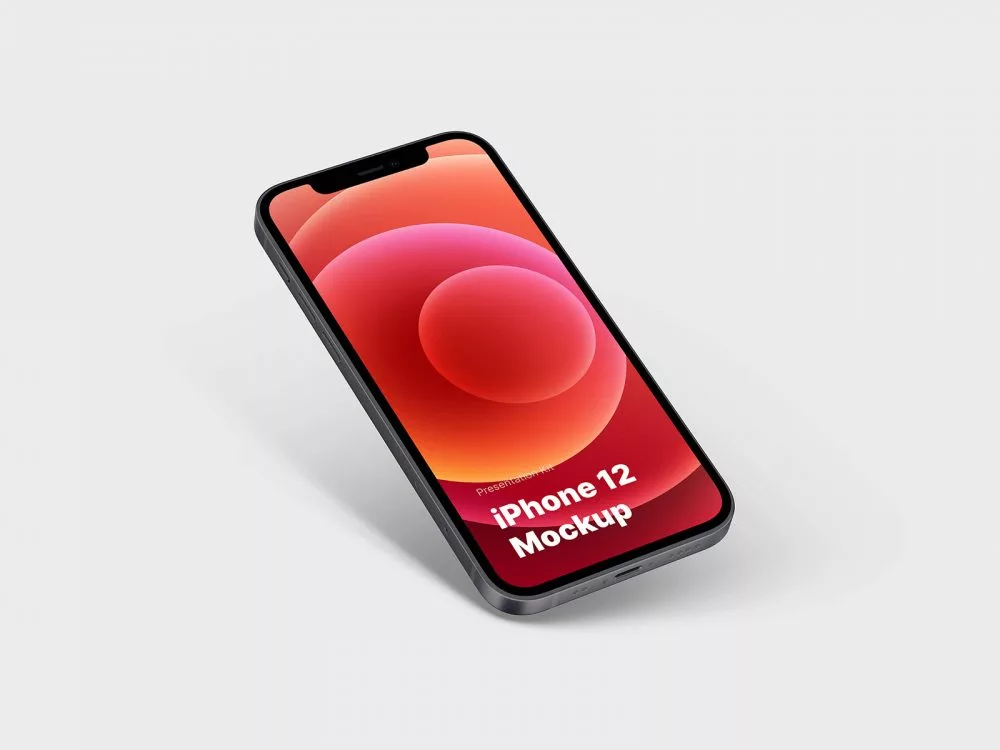 Free iPhone 12 PSD Mockup