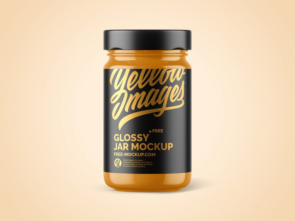 Glossy Jar Package Free Mockup