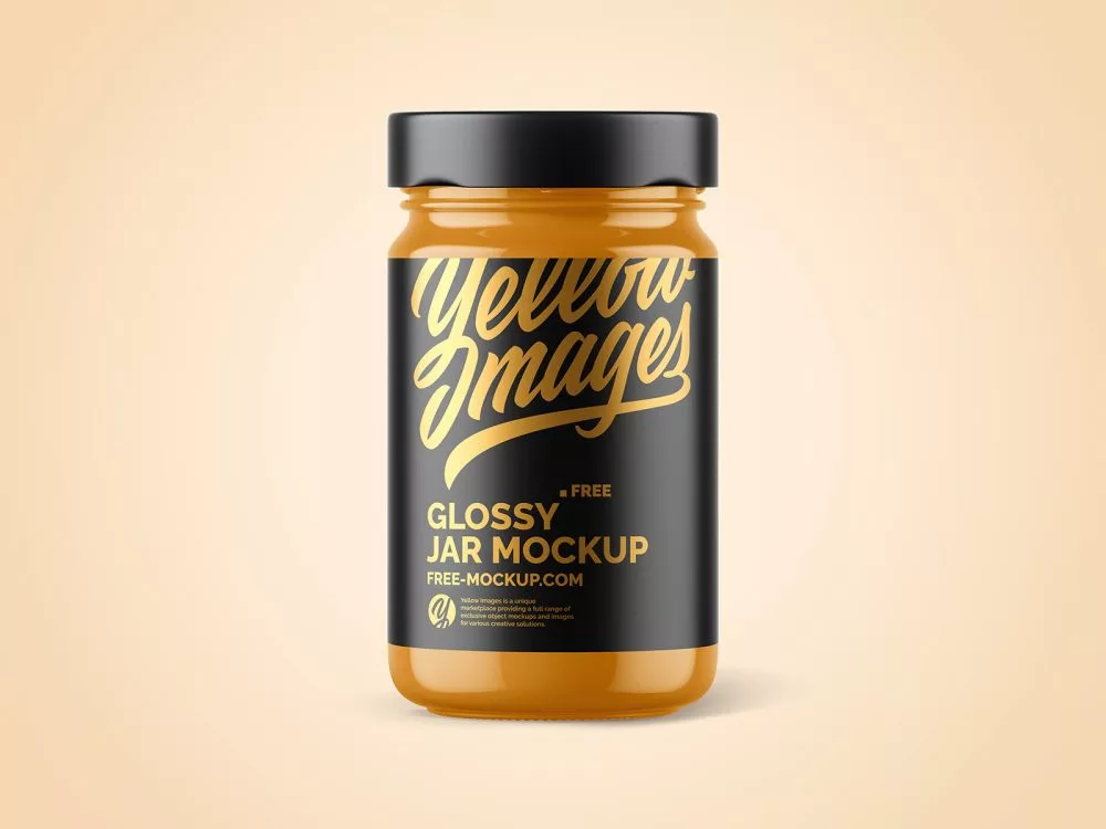 Glossy Jar Package Free Mockup