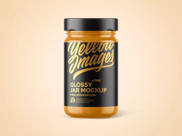 Glossy Jar Package Free Mockup