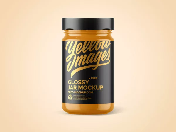 Glossy Jar Package Mockup