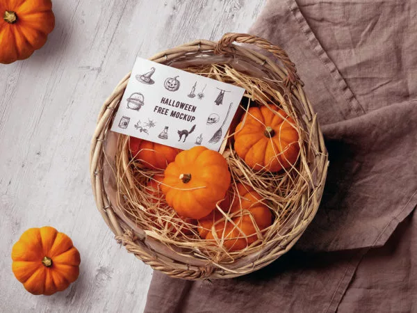 Halloween Greeting Card Mockup