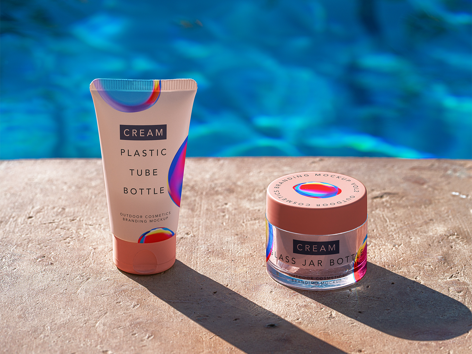 Download Outdoor Cosmetic Tube And Jar Mockup Free Mockup