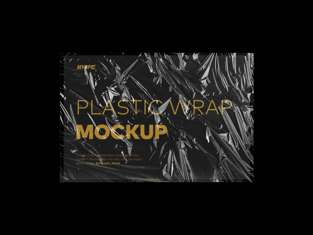 Plastic wrap texture mockup | free mockup