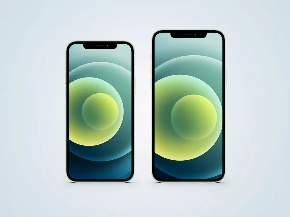 iPhone 12 Green Free Mockup