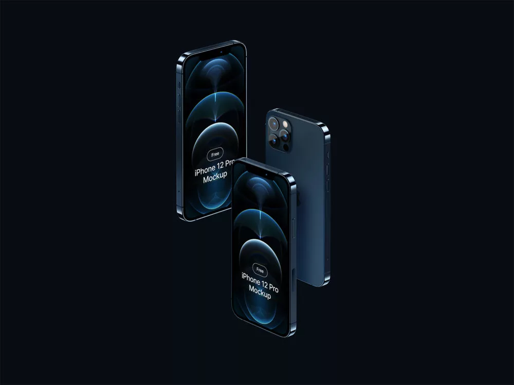 iPhone 12 Pro Free Mockup Scene