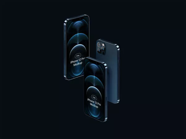 iPhone 12 Pro Free Mockup Scene
