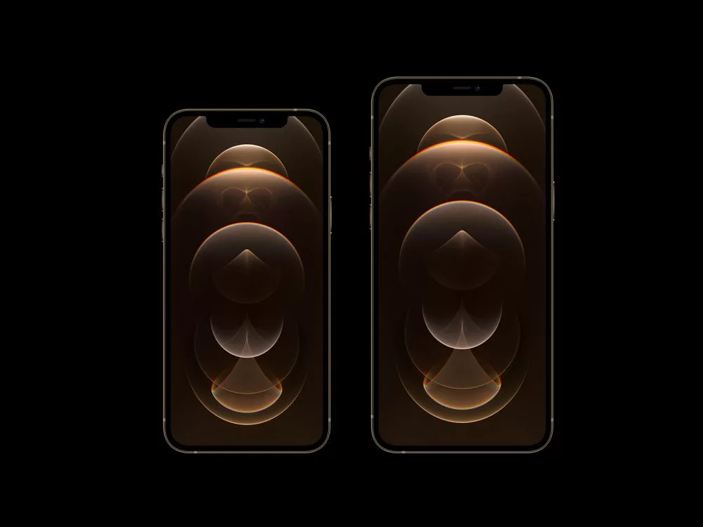iPhone 12 Pro Gold Free Mockup