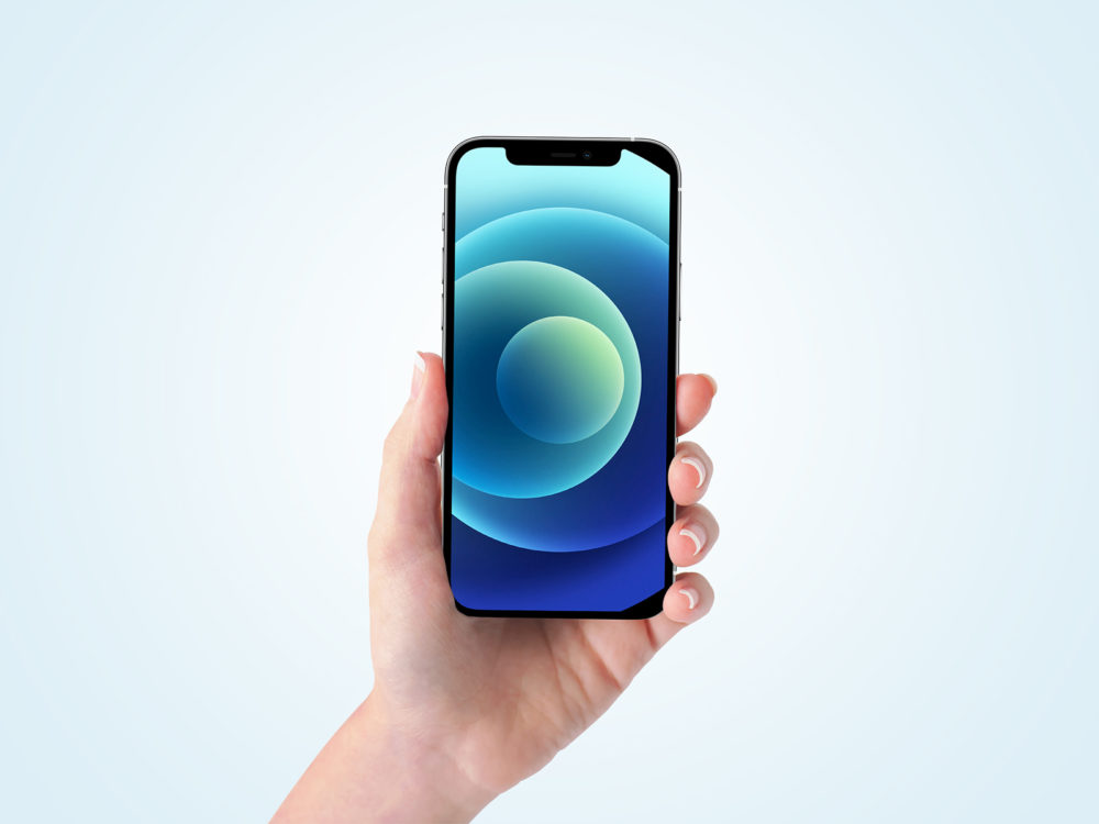 iPhone 12 Pro in Hand Free Mockup