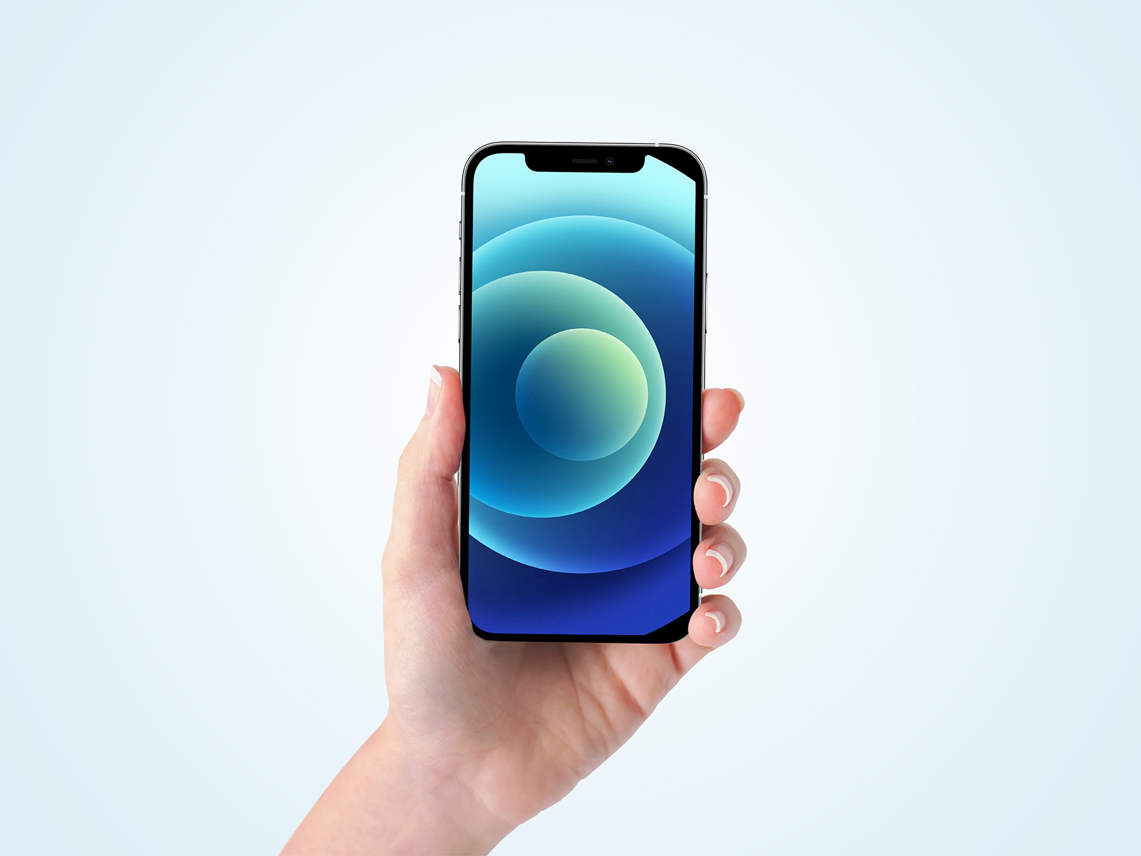 iPhone 12 Pro in Hand Free Mockup | Free Mockup