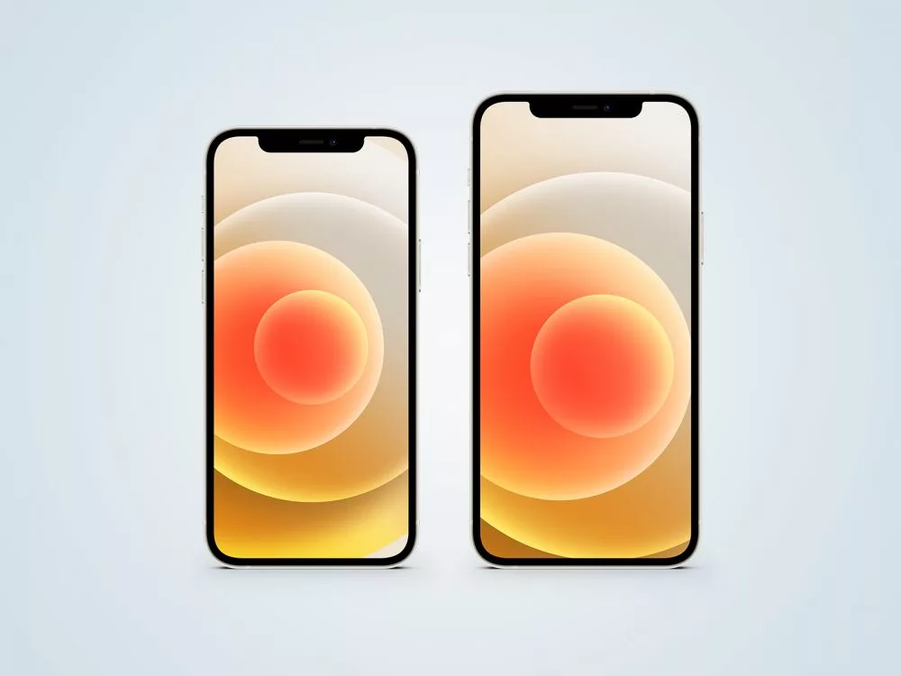 iPhone 12 White Free Mockup