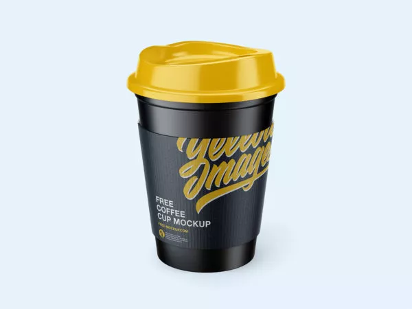 Coffee Cup with Holder Free Mockups