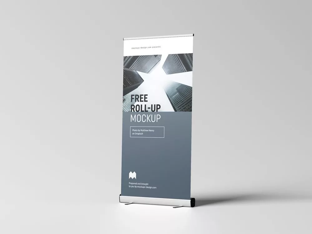 Free Roll-Up PSD Mockup