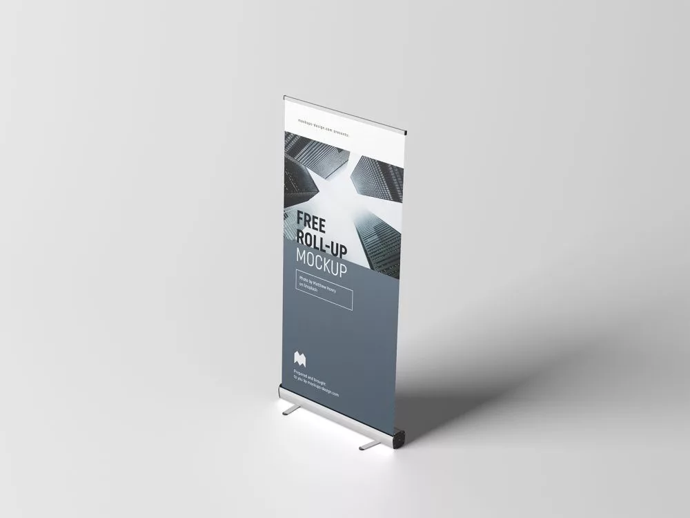 Free Roll-Up PSD Mockup