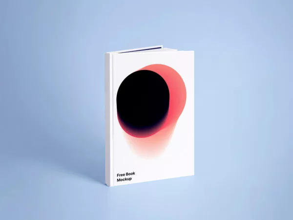 Free White Book Realistic Mockup