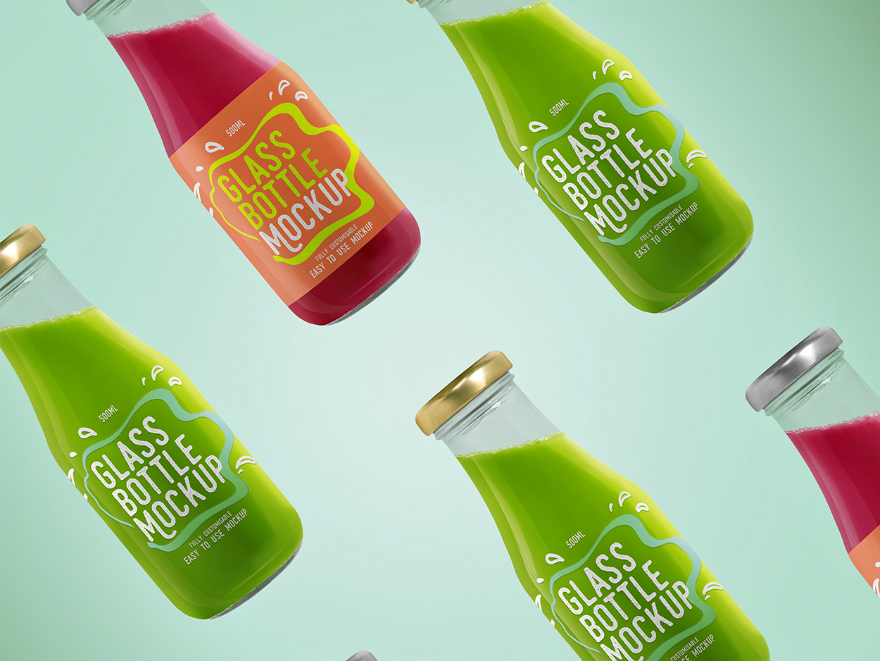 Download Glass Bottle Free Mockup Free Mockup