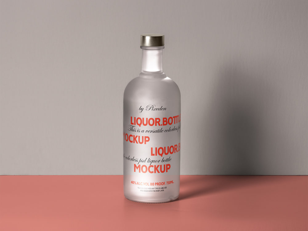 Liquor Bottle Design Mockup