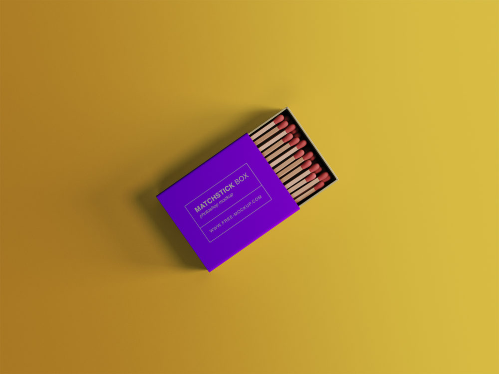 Matchstick Box Free Mockup