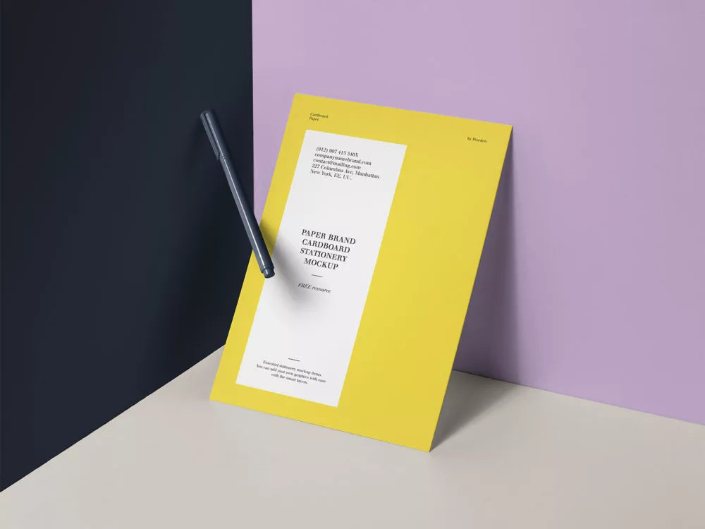 PSD Paper Brand Free Mockup