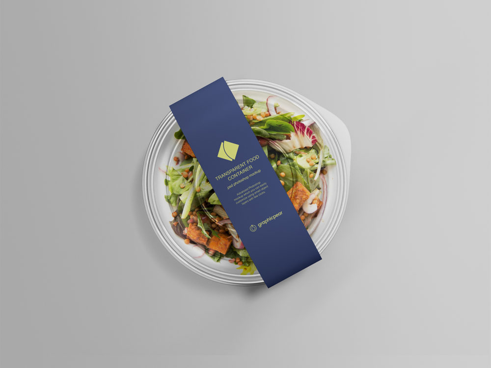 Salad container packaging mockup | free mockup