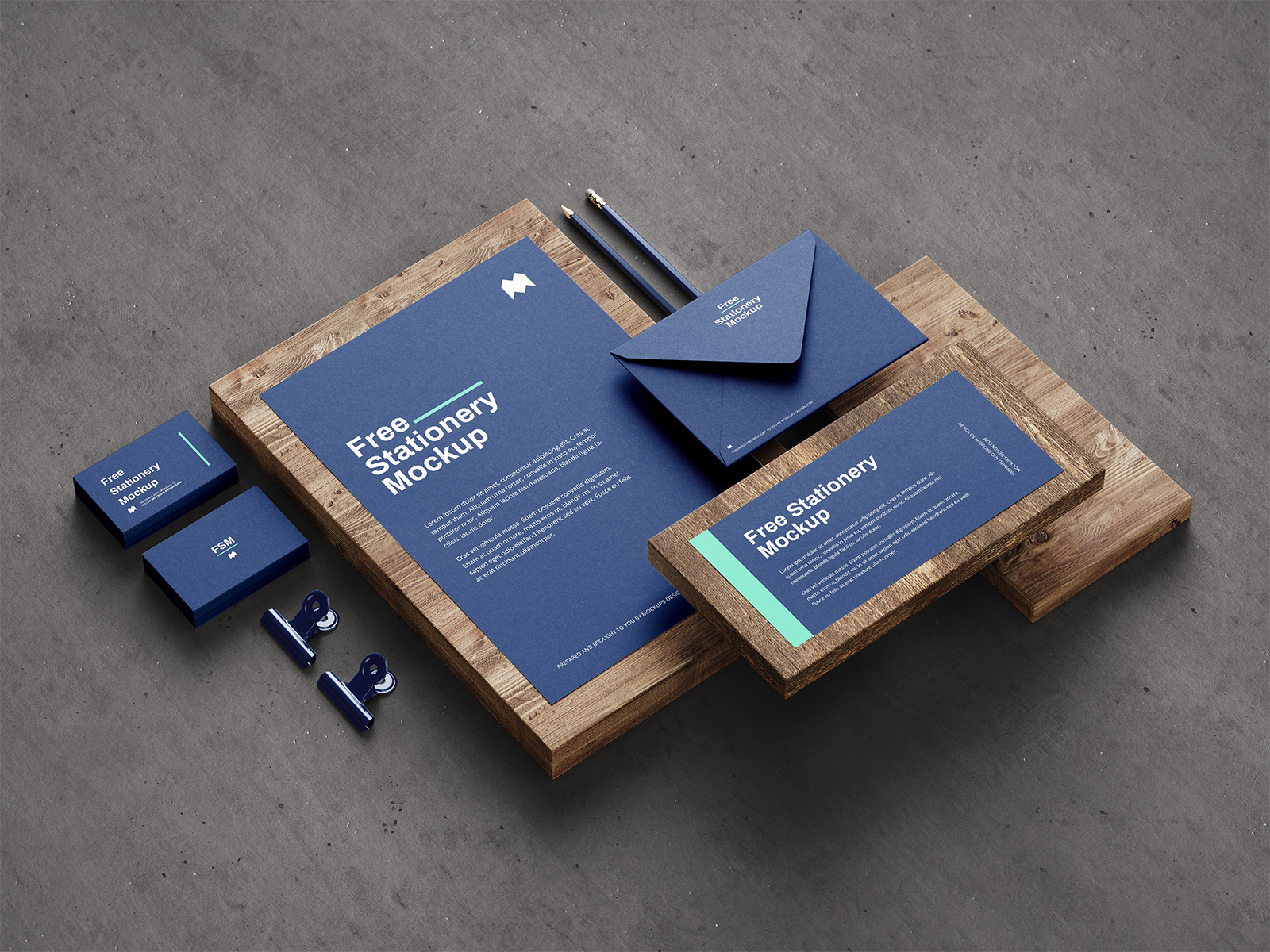 Stationery Free Mockup The Free Mockup