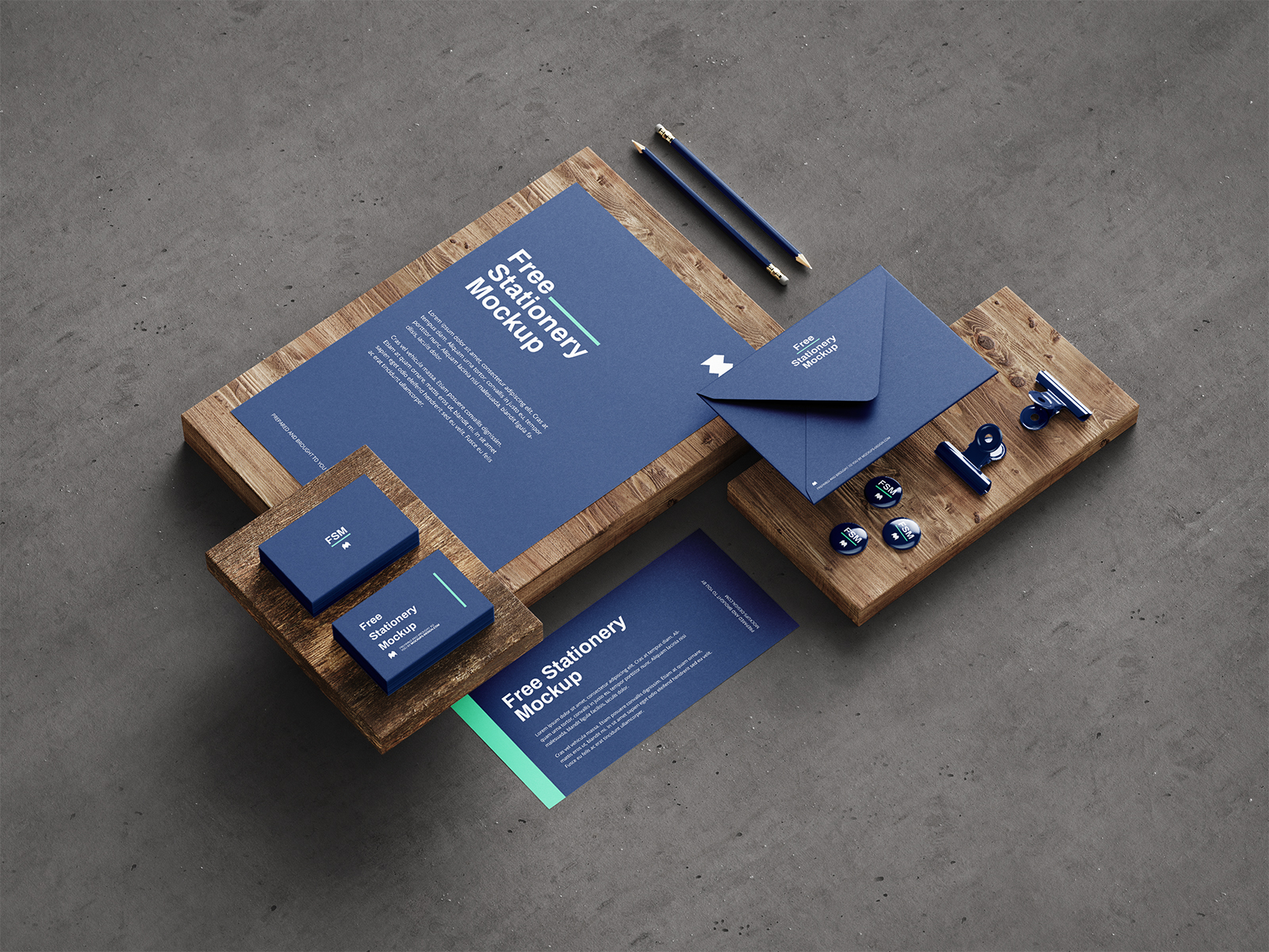 Stationery Free Mockup