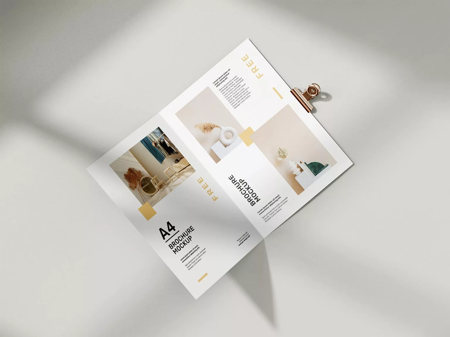 Free Folded A4 Brochure Mockup 01 Free Mockup