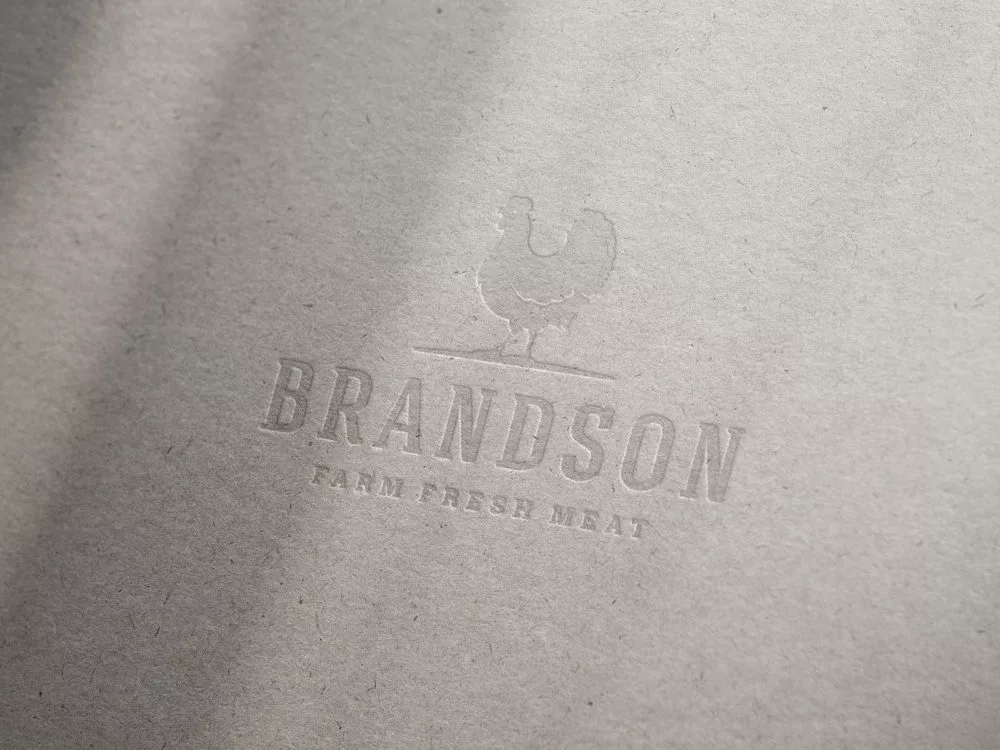 Letterpress Logo Free Mockup