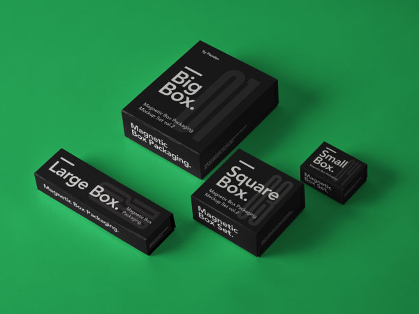 Magnetic Box Packaging Free Mockups