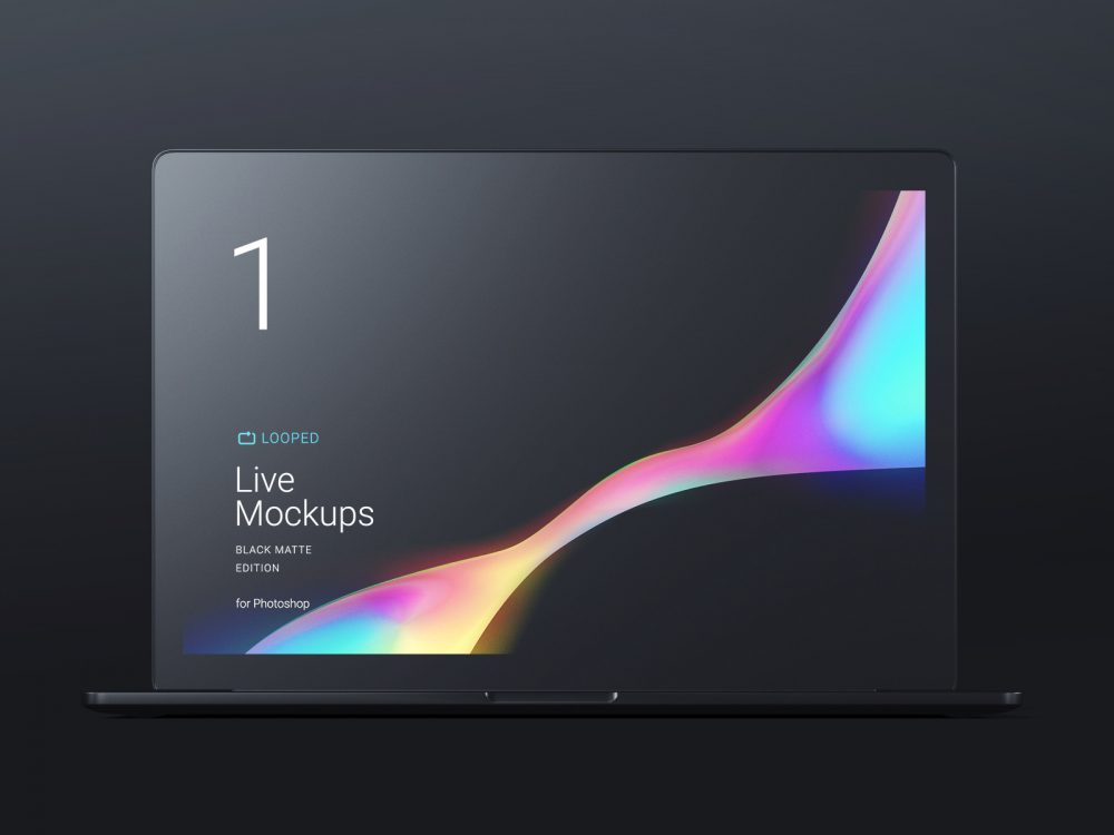 8 Black Clay Apple Devices Mockups