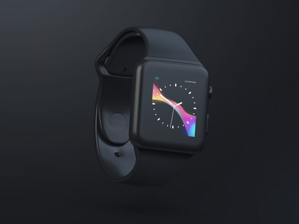 8 Black Clay Apple Devices Mockups