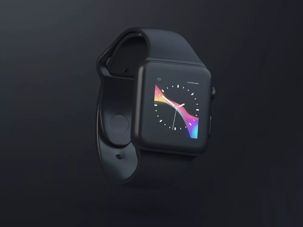 8 Black Clay Apple Devices Mockups