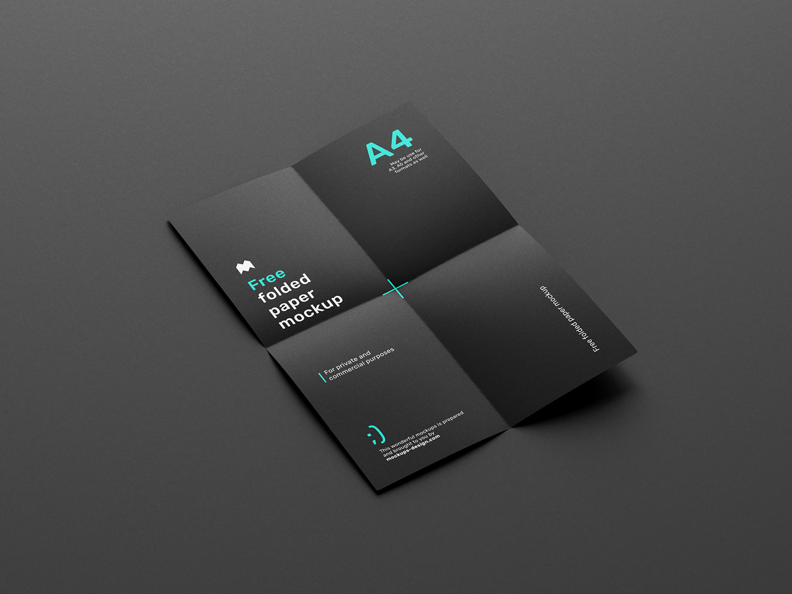 Free Folded Paper Mockup