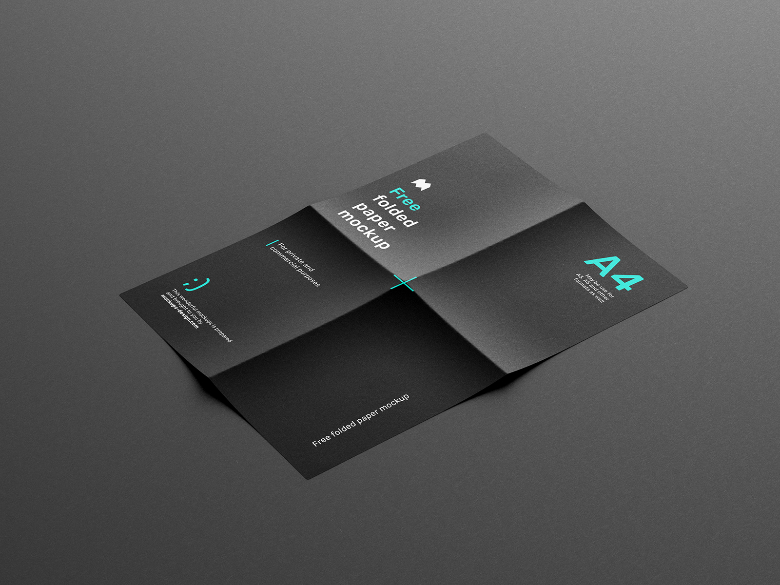 Free Folded Paper Mockup