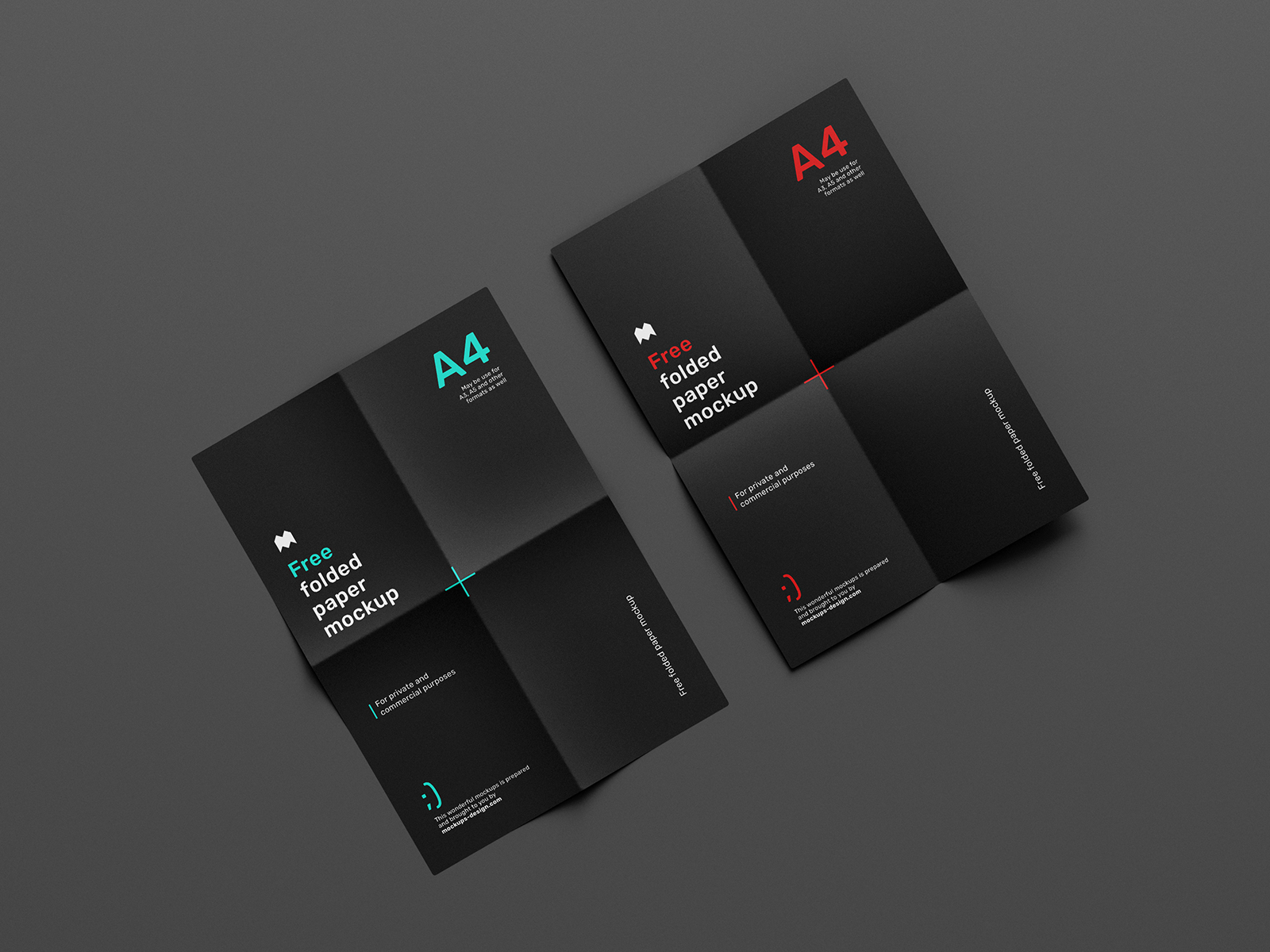 Free Folded Paper Mockup