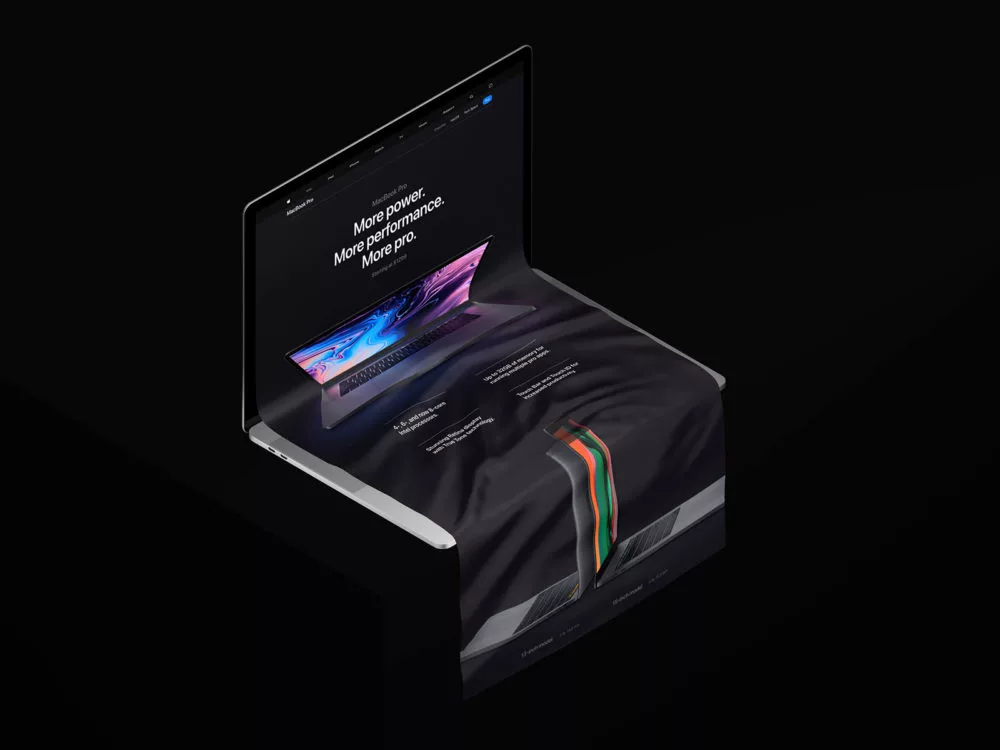 Free MacBook Long Scroll Mockup